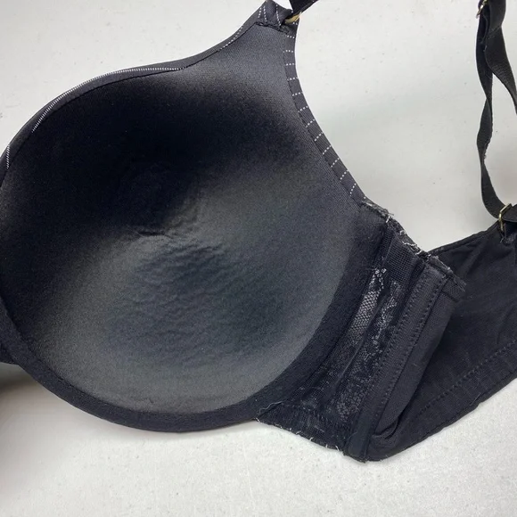 AG BLK/ WHT STRIPE Lightly Lined Underwire, 38C *P1045 - Picture 4 of 7